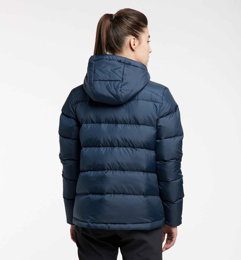 Haglöfs Womens Bield Down Jacket Dark Blue New Zealand 28759OECF